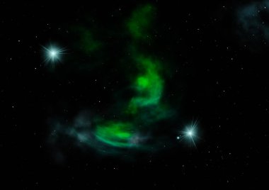 Uzayda bir yıldız alanı bir nebula ve gaz yoğunluğu. Bu görüntünün elementleri NASA tarafından desteklenmektedir .