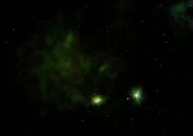 Uzaya karşı parlayan nebula ve yıldız alanı. Bu görüntünün elementleri NASA tarafından desteklenmektedir .