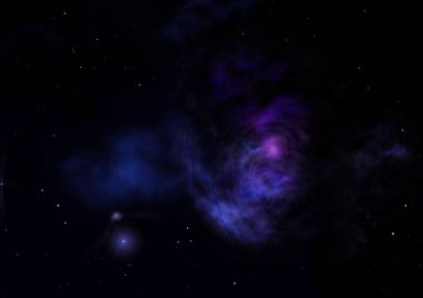 Uzayda bir yıldız alanı bir nebula ve gaz yoğunluğu. Bu görüntünün elementleri NASA tarafından desteklenmektedir .