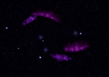 Evrendeki sonsuz uzay alanının küçük bir parçası. Bu görüntünün elementleri NASA tarafından desteklenmektedir .
