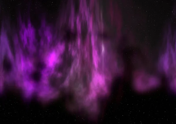 Långt Ifrån Att Lysa Nebulosa Och Stjärnfält Mot Rymden Delar — Stockfoto