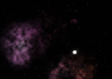 Uzayda bir yıldız alanı bir nebula ve gaz yoğunluğu. Bu görüntünün elementleri NASA tarafından desteklenmektedir .