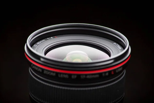 Canon Usm Fotografía Photo Lens Lente Extática Cámara Fotográfica Ambiente —  Fotos de Stock