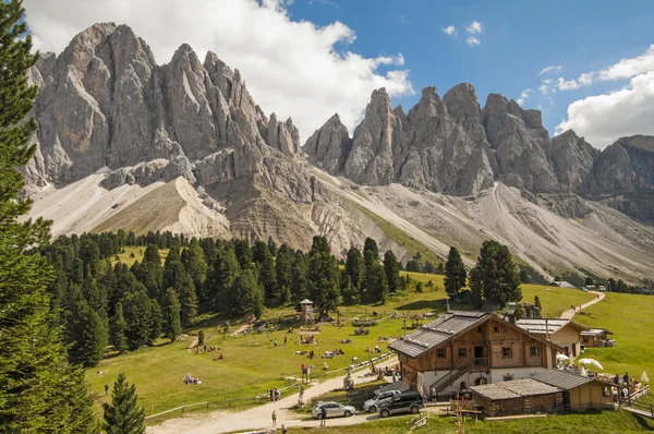 Odles, vadi funes, south tyrol, İtalya. — Stok fotoğraf