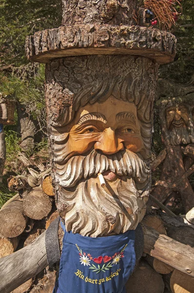 Fából készült gnome — Stock Fotó