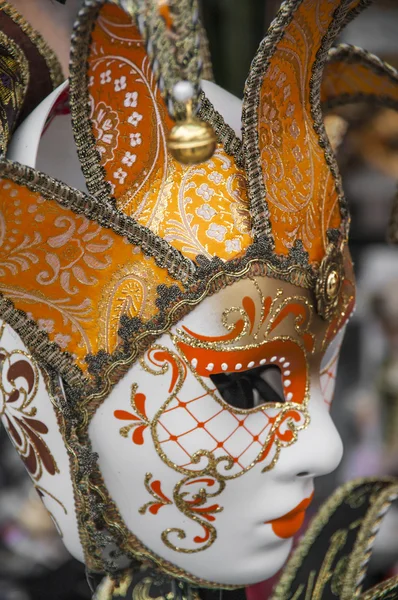 Maskers van carnaval in Venetië, Italië — Stockfoto