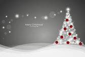 Vánoční pozadí s vánoční stromeček, vektorové ilustrace.