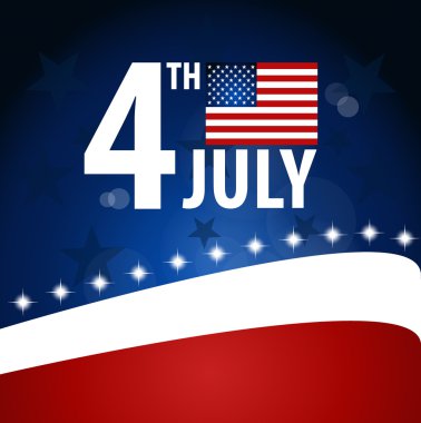 Bağımsızlık günü Amerikan bayrağı. vektör çizim.