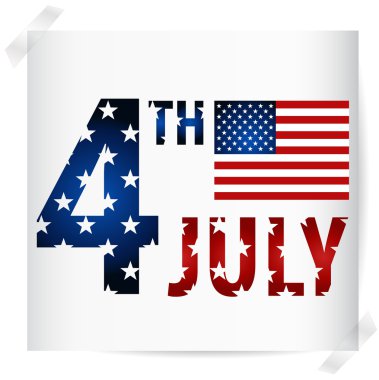 Bağımsızlık günü Amerikan bayrağı. vektör çizim.