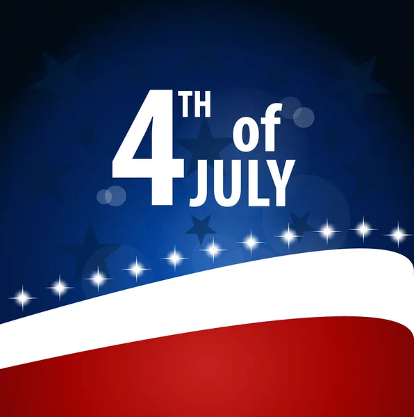 Drapeau américain pour la fête de l'indépendance. Illustration vectorielle . — Image vectorielle