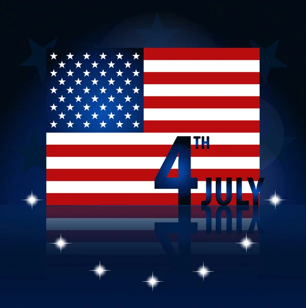 Amerykańską flagę na Dzień Niepodległości. Ilustracja wektorowa. — Wektor stockowy