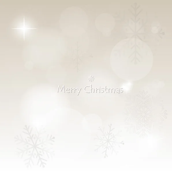 Light silver abstract Christmas background with white snowflakes — Stock Vector