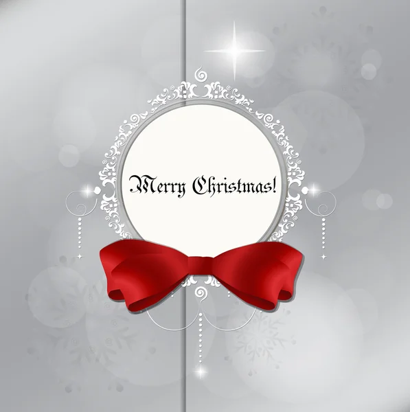 Vánoční přání: světle stříbrné Vánoční pozadí abstraktní s — Stockový vektor