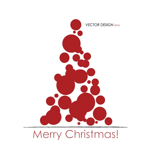 Kerst achtergrond met kerstboom, vector illustratie. — Stockvector