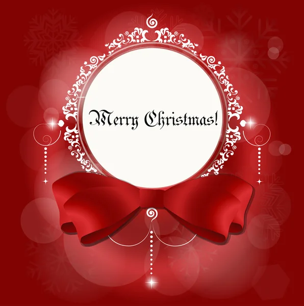 Karácsonyi üdvözlőlap: karácsonyi háttér hópelyhek, vektoros illusztráció. — Stock Vector