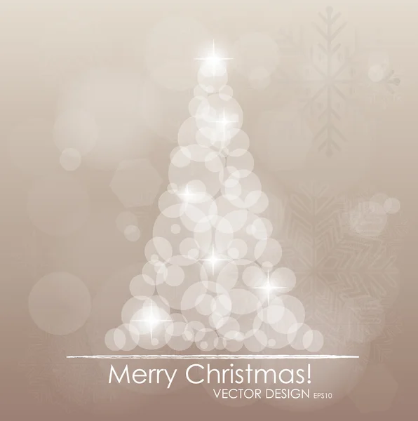 Christmas background with Christmas tree, vector illustration. — Stock Vector