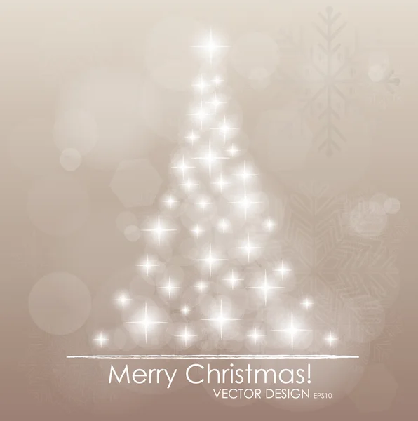 Kerst achtergrond met kerstboom, vector illustratie. — Stockvector