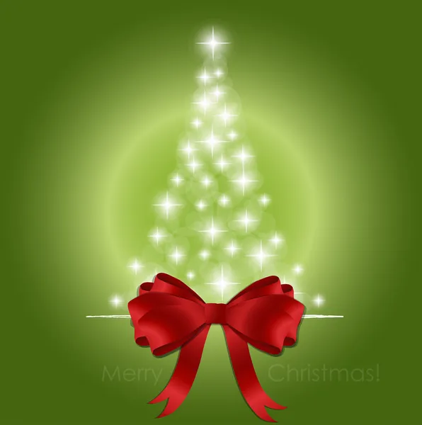 Kerst achtergrond met kerstboom, vector illustratie. — Stockvector