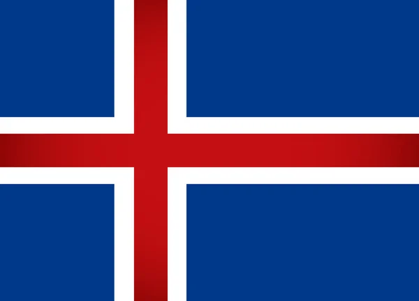 Bandera de Islandia. Ilustración vectorial . — Archivo Imágenes Vectoriales