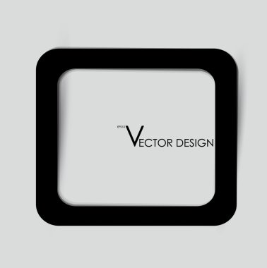 çerçeve gri duvar. vektör çizim.