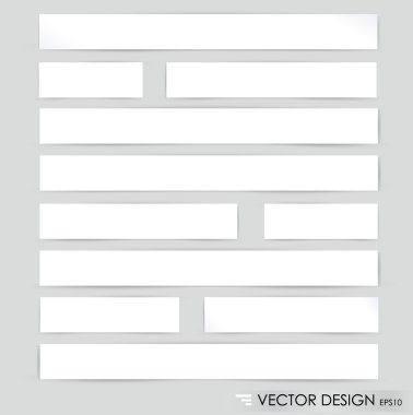 koleksiyon çeşitli beyaz Not kağıtları, mesajınız için hazır.