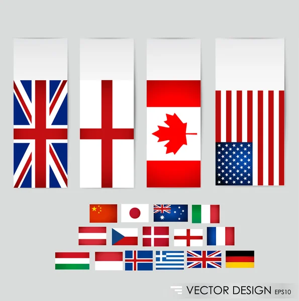 World flags. Vector illustration. — Stock Vector