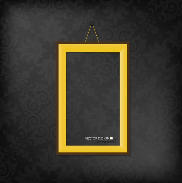 The modern frame on the dark wallpaper, vector illustration. — Stock Vector