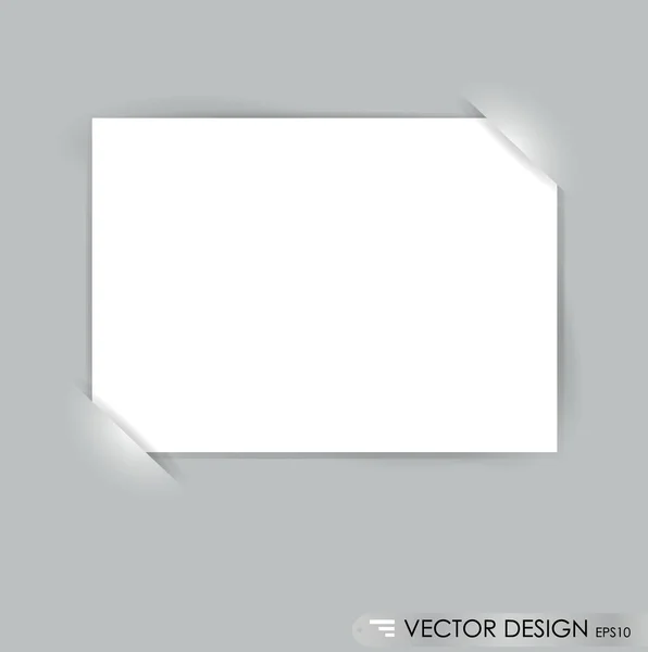 White note papers, ready for your message. Vector illustration. — Stock Vector