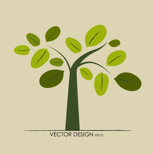 Soyut ağaç. vektör illüstrasyonu.