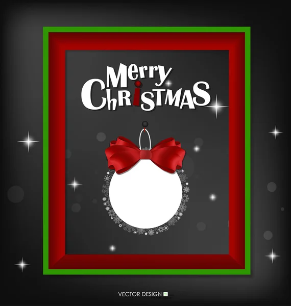 Merry Christmas greeting card, vector illustration. — Stock Vector