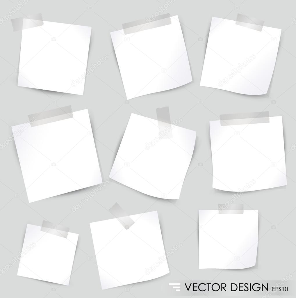 Sticky notes on white Royalty Free Vector Image