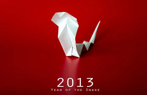 Nový rok 2013 s skutečný papír had — Stock fotografie