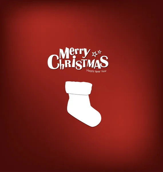 Merry christmas wenskaart met Kerstmis decoratie, vector — Stockvector