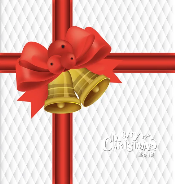 Jul bakgrund med christmas klockor, vektor illustration. — Stock vektor