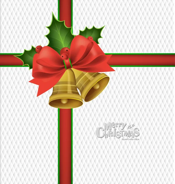 Christmas background with Christmas bells, vector illustration. — Stock Vector