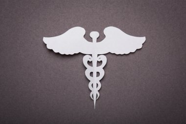 tıbbi geçmişi, kağıt kesiği caduceus sağlık sembol co ile