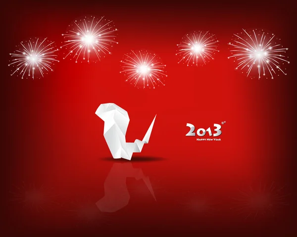 Feliz año nuevo 2013 con fuegos artificiales estrellados, ilustración vectorial . — Vector de stock