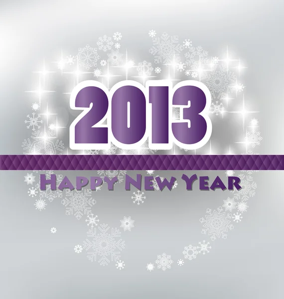 Ευτυχισμένο το νέο έτος 2013 με έναστρο πυροτέχνημα, εικονογράφηση φορέας. — Διανυσματικό Αρχείο