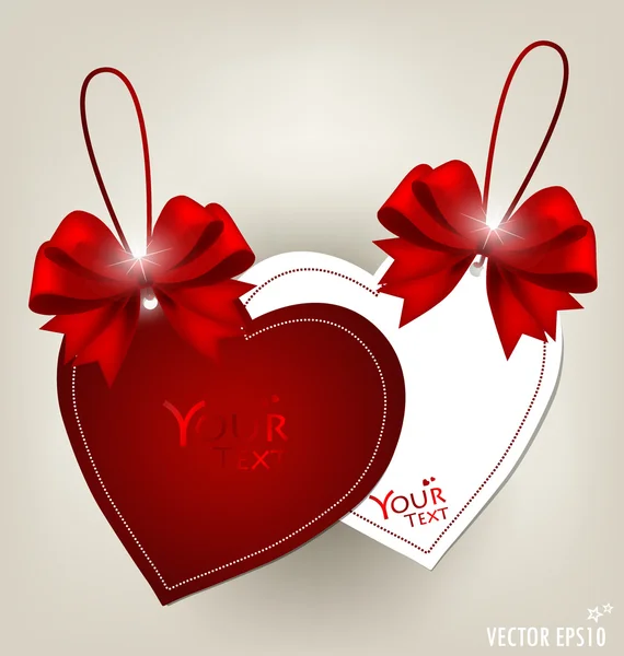 Tarjeta de San Valentín con Papel del Corazón. Ilustración vectorial . — Vector de stock