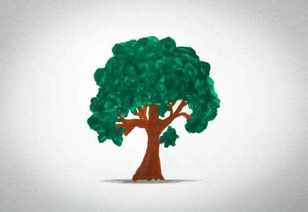 Drzewo akwarela — Zdjęcie stockowe