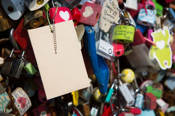 Many heart padlocks love symbol — Stock Photo, Image