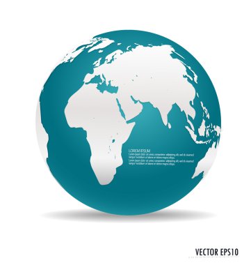 Modern mavi küre. vektör çizim.