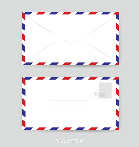 Envelop en stempel. vectorillustratie — Stockvector