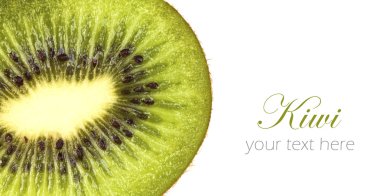 kivi meyve izole kopya alanı ile beyaz arka plan üzerinde.