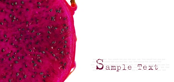 Close up of Dragon fruit on white background with copy space — Stock Photo, Image