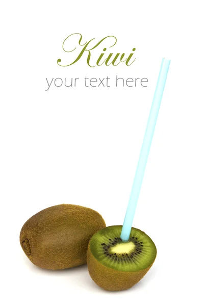 Kivi fruit isolated on white background with copy space. — Stock Photo, Image