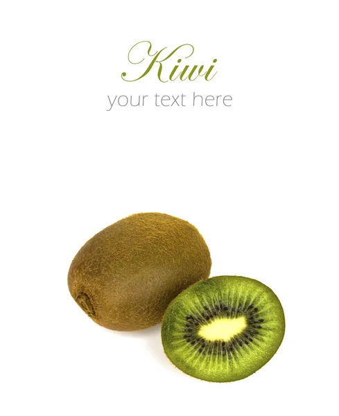 Kivi fruit isolated on white background with copy space. — Stock Photo, Image