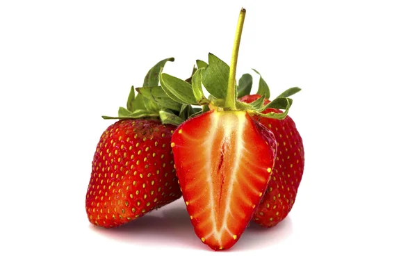 Fresh strawberry isolated on white background. — Stock Photo, Image