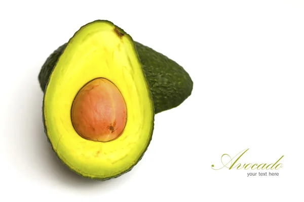 Organic Avocado on white background — Stock Photo, Image