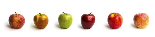 Mix apple isolated on white background. — Stock Photo, Image